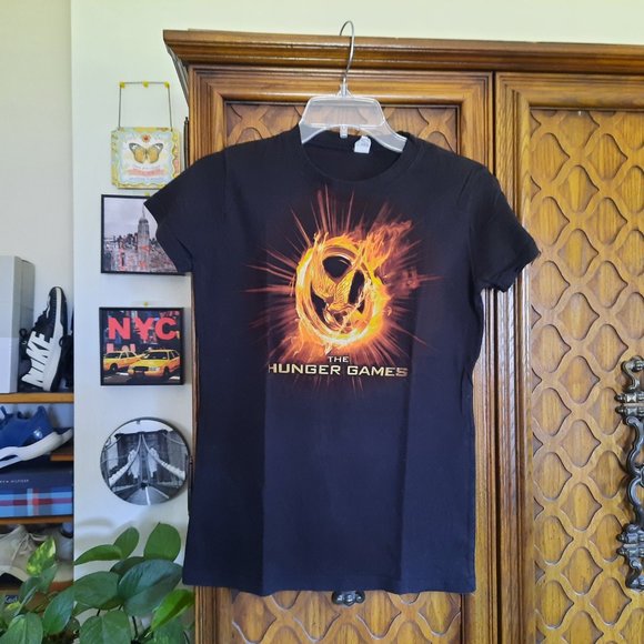 3/$10 The Hunger Games Logo Mockingjay Graphic Crew Neck Tee - Black - Picture 2 of 16